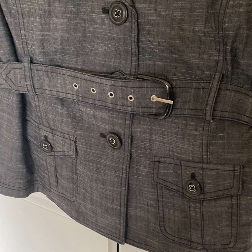 Elena Solano Gray / Black Short Sleeve Women's Jacket - Picture 4 of 5